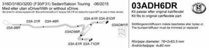 Simons-pakoputkisto BMW F30/F31 316D/318D/320D -03ADH6DR_101