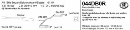 Simons-pakoputkisto Audi A4 B6 -044DB0R_24