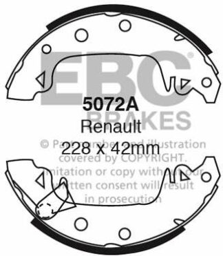 EBC brake shoe 5072A- jarrukenkäsarja EBC-jarrupalat