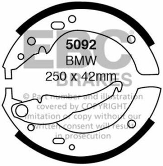 EBC brake shoe 5092- jarrukenkäsarja EBC-jarrupalat