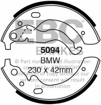 EBC brake shoe 5094- jarrukenkäsarja EBC-jarrupalat