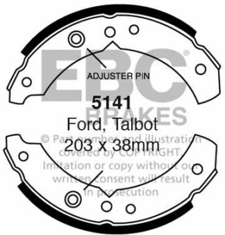 EBC brake shoe 5141- jarrukenkäsarja EBC-jarrupalat