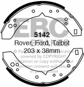 EBC brake shoe 5142- jarrukenkäsarja EBC-jarrupalat