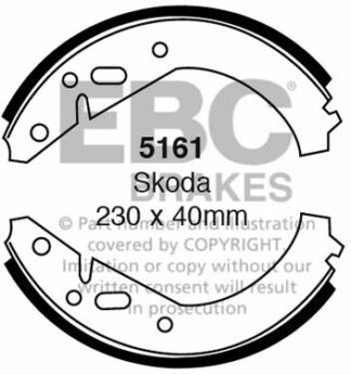 EBC brake shoe 5161- jarrukenkäsarja EBC-jarrupalat