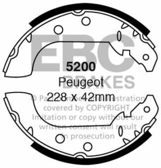 EBC brake shoe 5200- jarrukenkäsarja EBC-jarrupalat