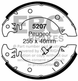 EBC brake shoe 5207- jarrukenkäsarja EBC-jarrupalat