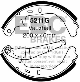 EBC brake shoe 5211G- jarrukenkäsarja EBC-jarrupalat