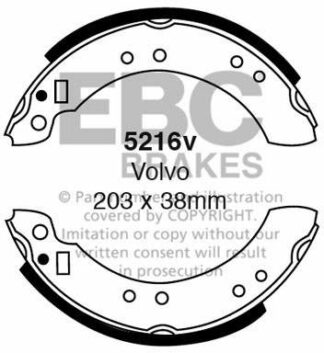 EBC brake shoe 5216V- jarrukenkäsarja EBC-jarrupalat