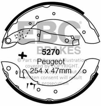 EBC brake shoe 5270- jarrukenkäsarja EBC-jarrupalat