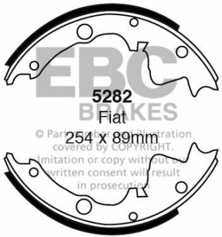 EBC brake shoe 5282- jarrukenkäsarja EBC-jarrupalat