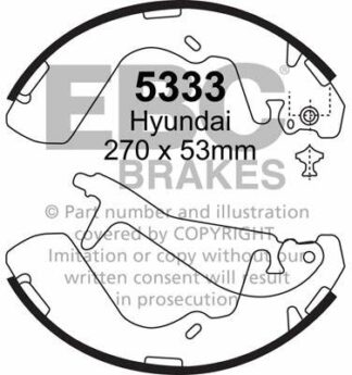 EBC brake shoe 5333- jarrukenkäsarja EBC-jarrupalat