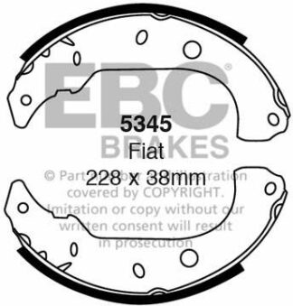 EBC brake shoe 5345- jarrukenkäsarja EBC-jarrupalat