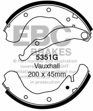 EBC brake shoe 5351G- jarrukenkäsarja EBC-jarrupalat