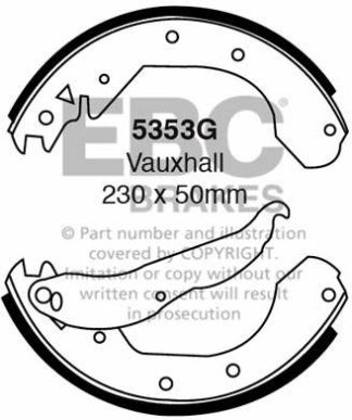 EBC brake shoe 5353G- jarrukenkäsarja EBC-jarrupalat