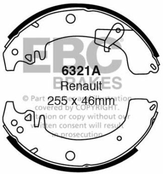 EBC brake shoe 6321A- jarrukenkäsarja EBC-jarrupalat