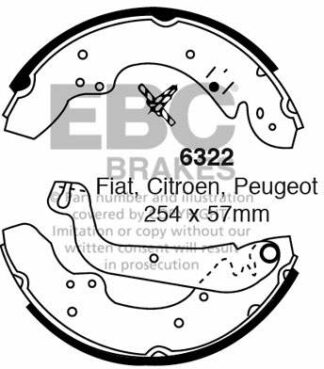 EBC brake shoe 6322- jarrukenkäsarja EBC-jarrupalat