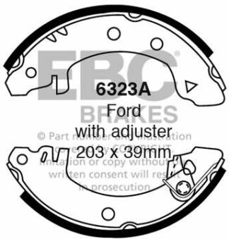 EBC brake shoe 6323A- jarrukenkäsarja EBC-jarrupalat