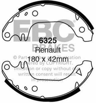 EBC brake shoe 6325- jarrukenkäsarja EBC-jarrupalat