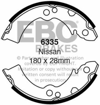 EBC brake shoe 6335- jarrukenkäsarja EBC-jarrupalat