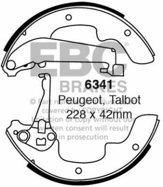 EBC brake shoe 6341- jarrukenkäsarja EBC-jarrupalat