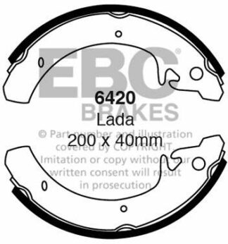 EBC brake shoe 6420- jarrukenkäsarja EBC-jarrupalat