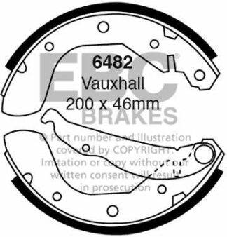 EBC brake shoe 6482- jarrukenkäsarja EBC-jarrupalat