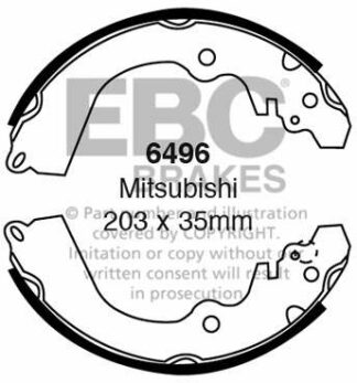 EBC brake shoe 6496- jarrukenkäsarja EBC-jarrupalat