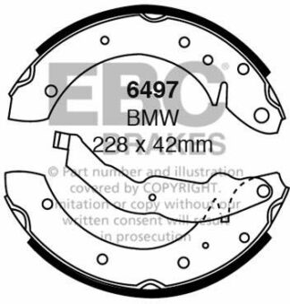 EBC brake shoe 6497- jarrukenkäsarja EBC-jarrupalat