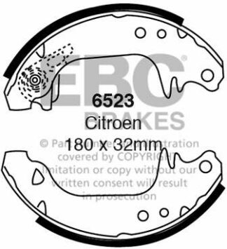 EBC brake shoe 6523- jarrukenkäsarja EBC-jarrupalat