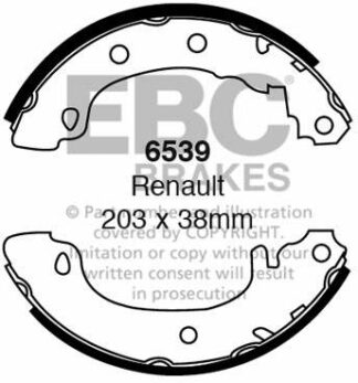 EBC brake shoe 6539- jarrukenkäsarja EBC-jarrupalat