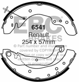 EBC brake shoe 6541- jarrukenkäsarja EBC-jarrupalat