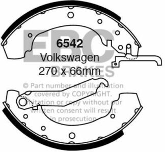 EBC brake shoe 6542- jarrukenkäsarja EBC-jarrupalat