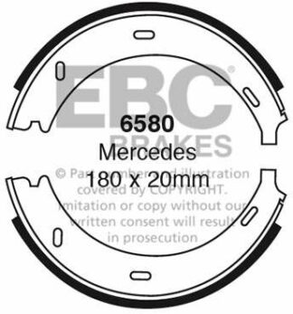 EBC brake shoe 6580- jarrukenkäsarja EBC-jarrupalat