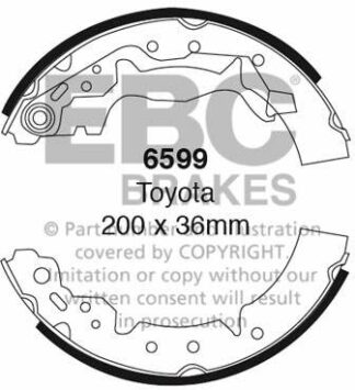 EBC brake shoe 6599- jarrukenkäsarja EBC-jarrupalat