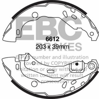 EBC brake shoe 6612- jarrukenkäsarja EBC-jarrupalat