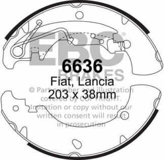 EBC brake shoe 6636- jarrukenkäsarja EBC-jarrupalat