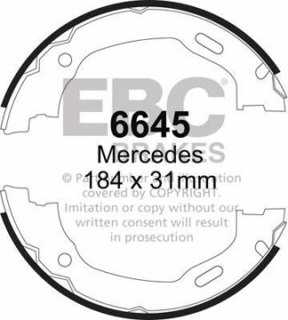 EBC brake shoe 6645- jarrukenkäsarja EBC-jarrupalat