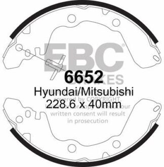 EBC brake shoe 6652- jarrukenkäsarja EBC-jarrupalat