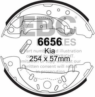 EBC brake shoe 6656- jarrukenkäsarja EBC-jarrupalat