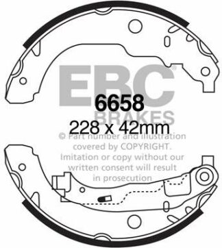 EBC brake shoe 6658- jarrukenkäsarja EBC-jarrupalat