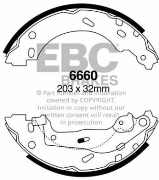 EBC brake shoe 6660- jarrukenkäsarja EBC-jarrupalat