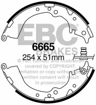 EBC brake shoe 6665- jarrukenkäsarja EBC-jarrupalat