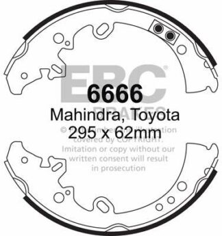 EBC brake shoe 6666- jarrukenkäsarja EBC-jarrupalat