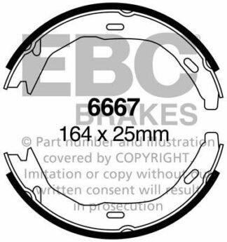 EBC brake shoe 6667- jarrukenkäsarja EBC-jarrupalat