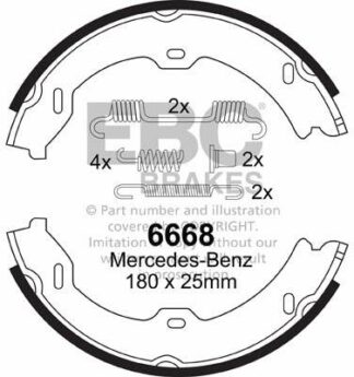 EBC brake shoe 6668- jarrukenkäsarja EBC-jarrupalat