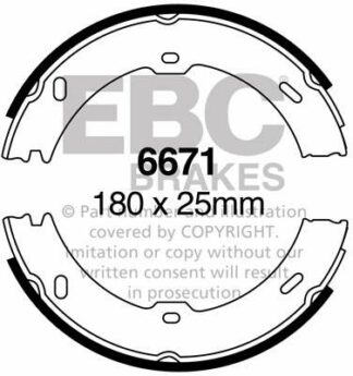 EBC brake shoe 6671- jarrukenkäsarja EBC-jarrupalat