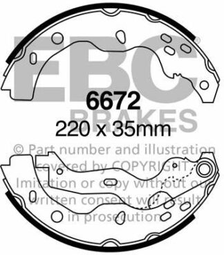 EBC brake shoe 6672- jarrukenkäsarja EBC-jarrupalat