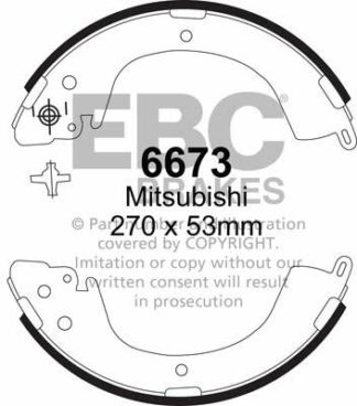 EBC brake shoe 6673- jarrukenkäsarja EBC-jarrupalat