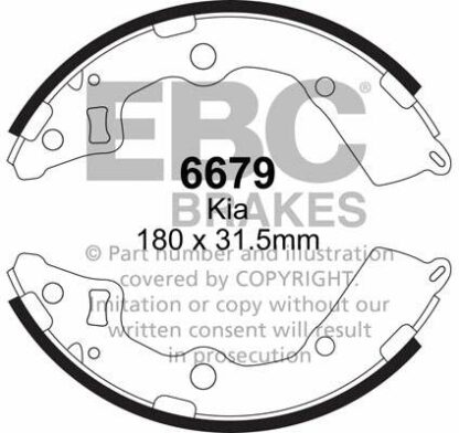 EBC brake shoe 6679- jarrukenkäsarja EBC-jarrupalat