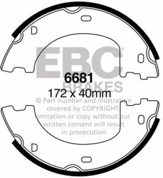 EBC brake shoe 6681- jarrukenkäsarja EBC-jarrupalat